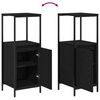 vidaXL Juego de muebles de ba&ntilde;o 3 pcs Roble Negro Madera contrachapada