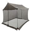 vidaXL Toldo de camping con paredes de malla Marr&oacute;n Gris