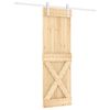 vidaXL Puerta Corredera Natural y Blanco 70 x 210 cm