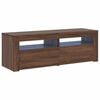 vidaXL Mueble de TV con luces LED marr&oacute;n roble 120x35x40 cm