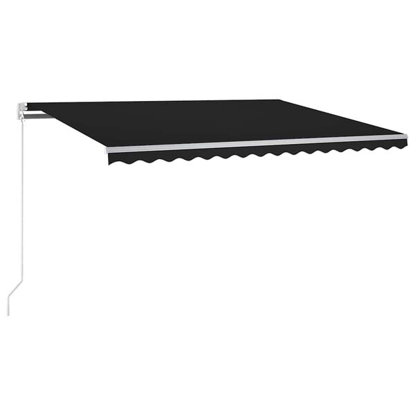 vidaXL Toldo autom&aacute;tico con LED y sensor de viento antracita 350x250cm
