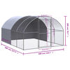 vidaXL Gallinero de exterior de acero galvanizado 3x4x2 m
