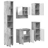 vidaXL Juego de muebles de ba&ntilde;o con almacenamiento 5 pcs Gris Concreto