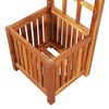 vidaXL Arco de jard&iacute;n con jardinera de madera maciza 180x40x218 cm