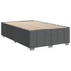 vidaXL Cama box spring con colch&oacute;n tela gris oscuro 120x190 cm