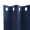 vidaXL Cortinas opacas 2 pcs Azul Oscuro 140 x 260 cm Terciopelo