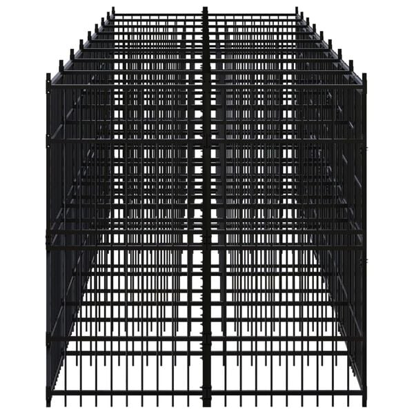 vidaXL Perrera de exterior de acero 14,75 m&sup2;