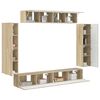 vidaXL Mueble de TV 8 pcs Roble Sonoma