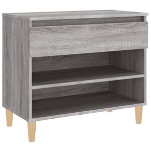 vidaXL Zapatero madera contrachapada gris Sonoma 70x36x60 cm