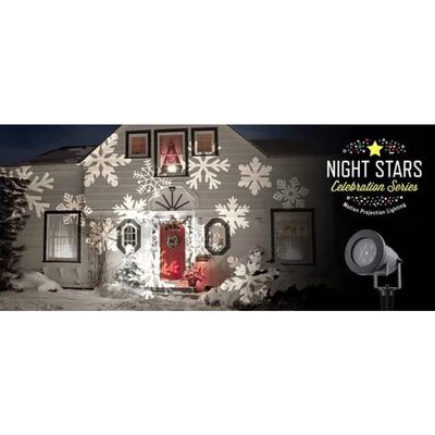 Night Stars Luz LED Holiday Charms 6 patrones 12 W NIS004