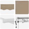 vidaXL Toldo Retr&aacute;ctil Beige 300 x 250 cm Tela y acero