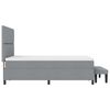 vidaXL Cama tipo Box Spring con colch&oacute;n Gris Claro 160 x 200 cm tela