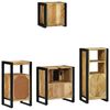 vidaXL Juego de muebles de baño 4 pcs Marrón Madera sólida recuperada