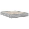 vidaXL Cama con almacenamiento con cabecera Gris Sonoma 160 x 200 cm