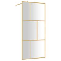 vidaXL Mampara puerta de ducha vidrio transparente ESG dorado 80x195cm