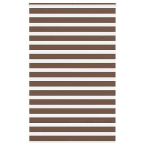 vidaXL Estor cebra marr&oacute;n 145x200 cm tejido ancho 140,9 cm poli&eacute;ster