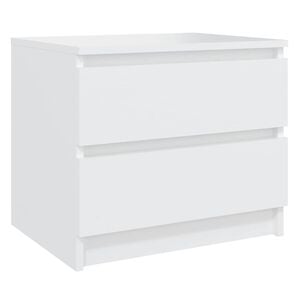 vidaXL Mesita de noche madera contrachapada blanco 50x39x43,5 cm