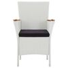 vidaXL Juego de comedor para jard&iacute;n 5 piezas blanco