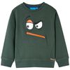 vidaXL Sudadera infantil verde oscuro 92