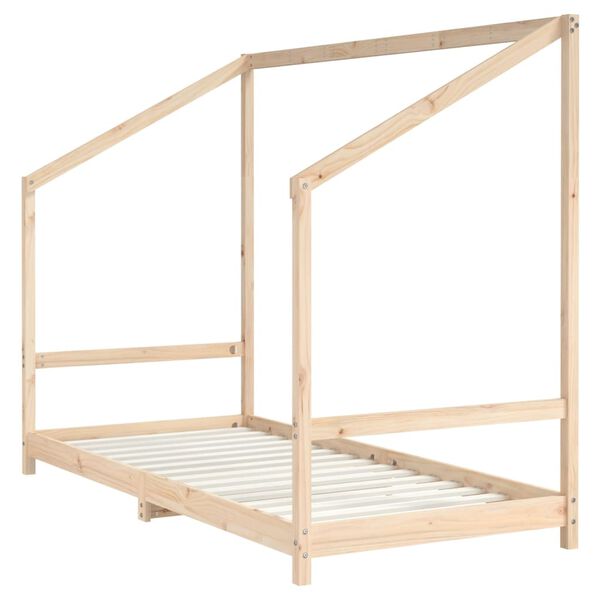 vidaXL Estructura de cama para niños madera maciza de pino 90x200 cm