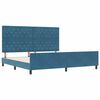 vidaXL Cama tipo Box Spring Azul Oscuro 200 x 200 cm Terciopelo