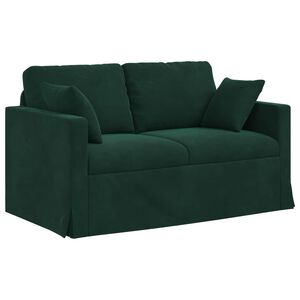 vidaXL Sof&aacute; Verde oscuro 138 x 78 x 80 cm Terciopelo