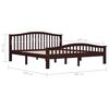 vidaXL Estructura cama sin colch&oacute;n madera pino marr&oacute;n oscuro 180x200cm