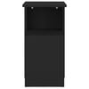vidaXL Mesa auxiliar de madera contrachapada negro 36x30x56 cm