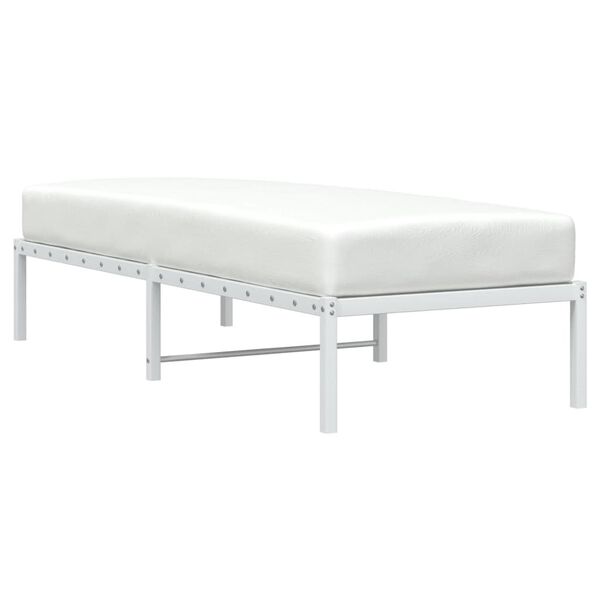 vidaXL Estructura de cama sin colchón metal blanco 80x200 cm