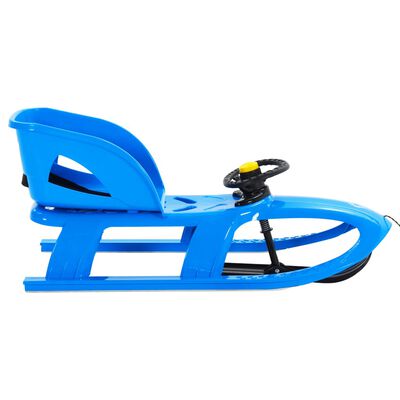 vidaXL Trineo con asiento y volante polipropileno azul 102,5x40x23 cm