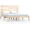 vidaXL Estructura de cama sin colch&oacute;n madera maciza de pino 160x200 cm
