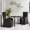 vidaXL Conjunto de Comedor de Jardín 3 pcs Negro ratán sintético