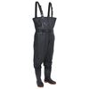vidaXL Vadeador de pecho con botas y cintur&oacute;n negro talla 42