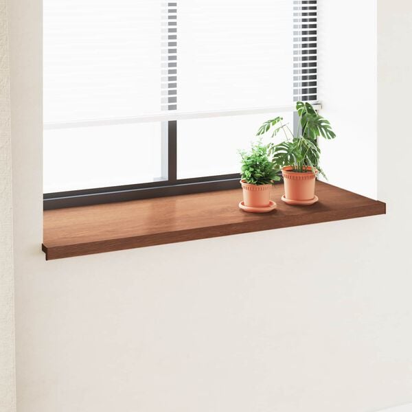vidaXL Umbral de Ventana Madera Marr&oacute;n 120 x 50 x 4,5 cm PVC