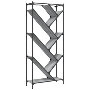 vidaXL Estanter&iacute;a madera ingenier&iacute;a y metal gris Sonoma 79x30x180 cm