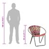 vidaXL Silla circular chindi de tela multicolor