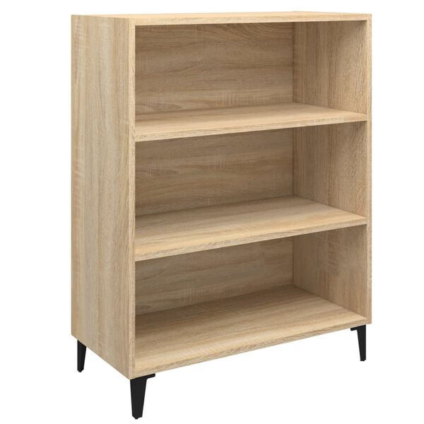 vidaXL Aparador de madera contrachapada roble Sonoma 69,5x32,5x90 cm