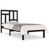 vidaXL Estructura de cama madera maciza de pino negra 90x200 cm