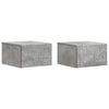 vidaXL Mesita de Noche de Pared 2 uds. Gris Hormig&oacute;n 49 x 34,5 x 20 cm