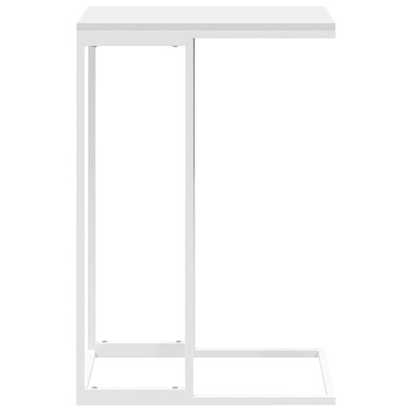vidaXL Mesa auxiliar de madera contrachapada blanco 40x30x59 cm