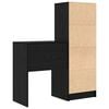 vidaXL Escritorio con caj&oacute;n 2 pcs Roble Negro