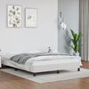 vidaXL Estructura de cama sin colchón cuero sintético blanco 140x200cm