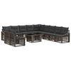 vidaXL Conjunto de sof&aacute;s de jard&iacute;n 12 uds. Gris y Gris Oscuro