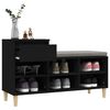 vidaXL Mueble zapatero madera contrachapada negro 102x36x60 cm