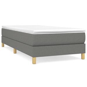 vidaXL Estructura de cama con somier tela gris oscuro 80x200 cm