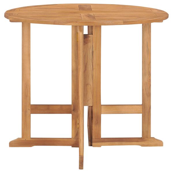 vidaXL Set de comedor de jard&iacute;n plegable 5 pzas madera maciza de teca