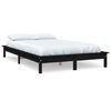 vidaXL Estructura de cama de madera maciza pino negra 150x200 cm