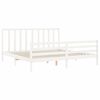 vidaXL Estructura de cama sin colch&oacute;n madera maciza blanca 200x200 cm