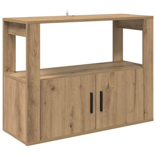 vidaXL Vitrina Roble artisan 80 x 30 x 60 cm Madera contrachapada