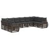 vidaXL Conjunto de sof&aacute;s de jard&iacute;n 10 pcs Gris y Gris Oscuro